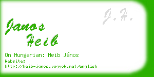 janos heib business card